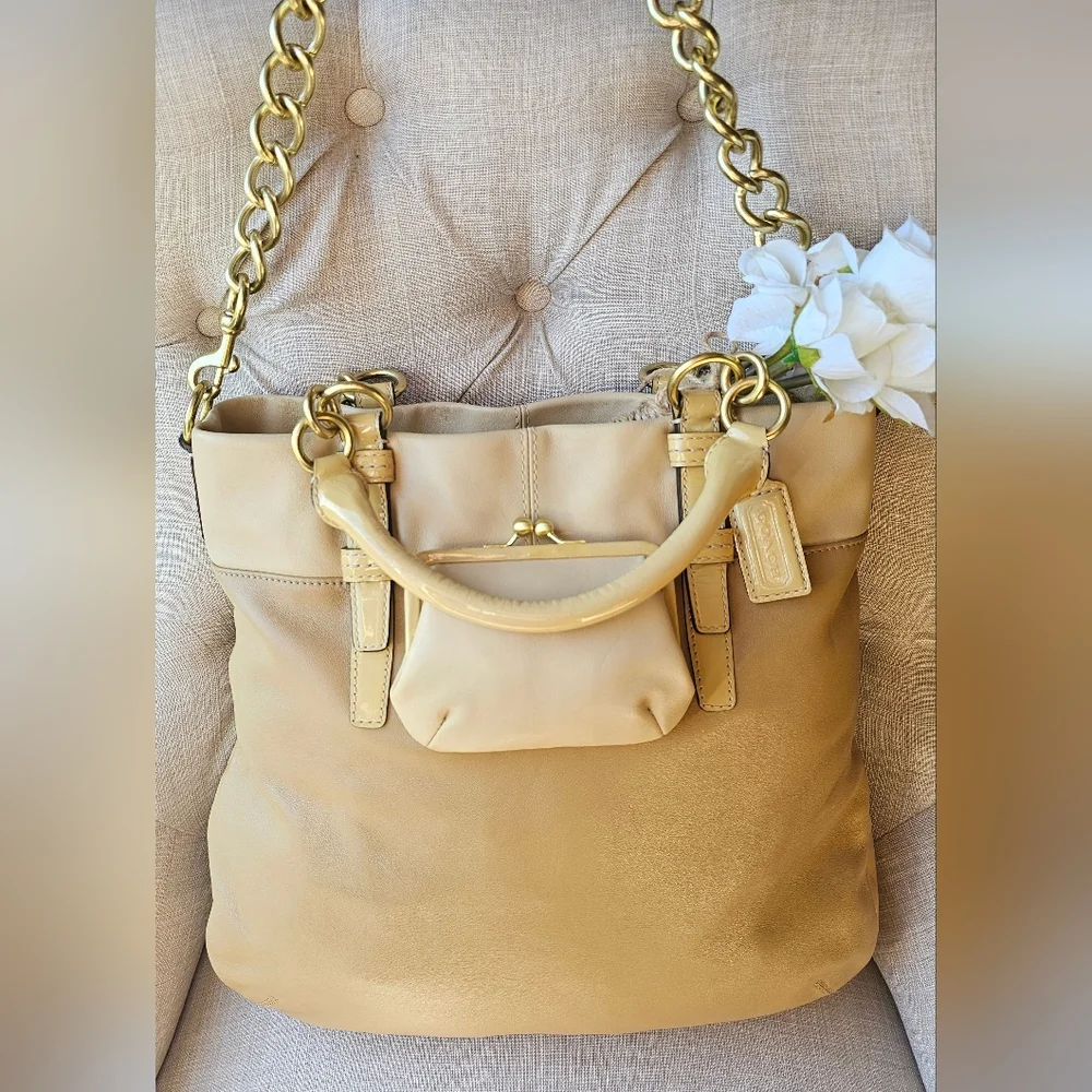 RARE Coach Bonnie Cashin Re-Edition Large Chain Kisslock Shoulder Bag # 13389 - Picture 15 of 16